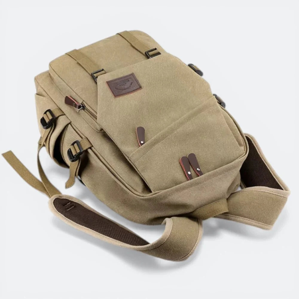 Sac à Dos en Toile Gris Taupe - | AïtaVia