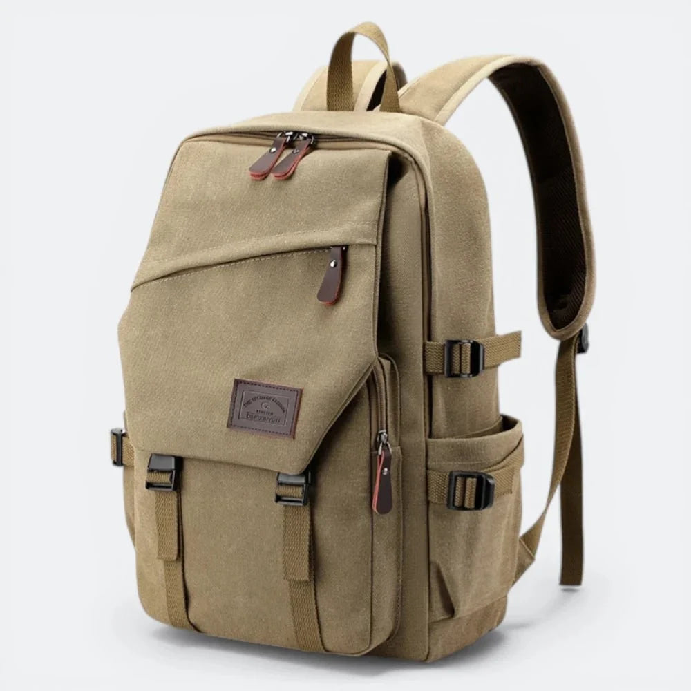 Sac à Dos en Toile Gris Taupe - | AïtaVia