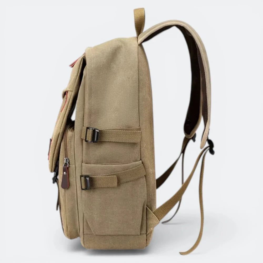 Sac à Dos en Toile Gris Taupe - | AïtaVia