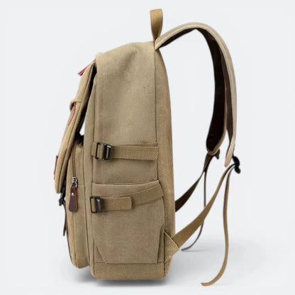 Sac à Dos en Toile Gris Taupe - | AïtaVia