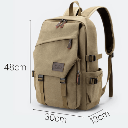 Sac à Dos en Toile Gris Taupe - | AïtaVia