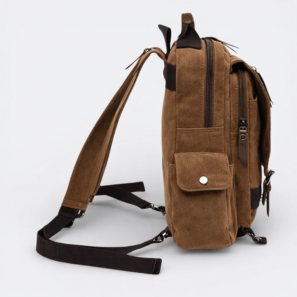 Sac à Dos en Toile Léger Beige Sable - | AïtaVia