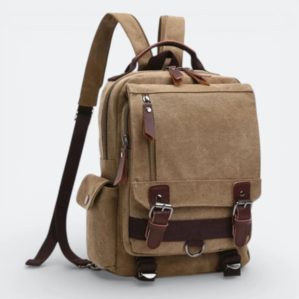 Sac à Dos en Toile Léger Beige Sable - | AïtaVia