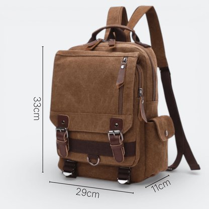 Sac à Dos en Toile Léger Beige Sable - | AïtaVia