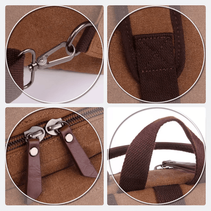 Sac à Dos en Toile Léger Beige Sable - | AïtaVia