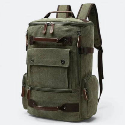 Sac à Dos en Toile Vintage Vert Grisé - | AïtaVia