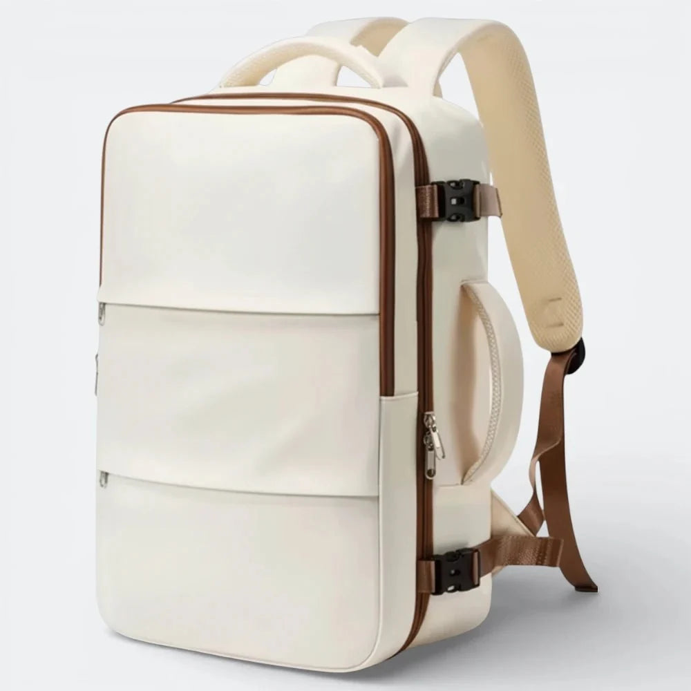 Sac à Dos Étanche Ordinateur Portable Beige Lin - | AïtaVia