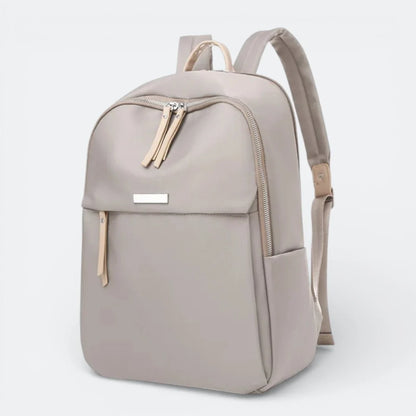 Sac à Dos Étudiant Ordinateur Beige Lin - | AïtaVia