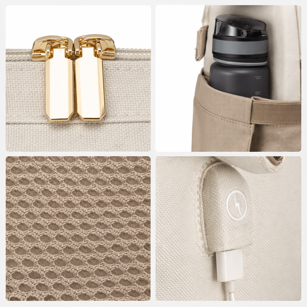 Sac à Dos Femme Voyage Léger Brun Aubergine - | AïtaVia