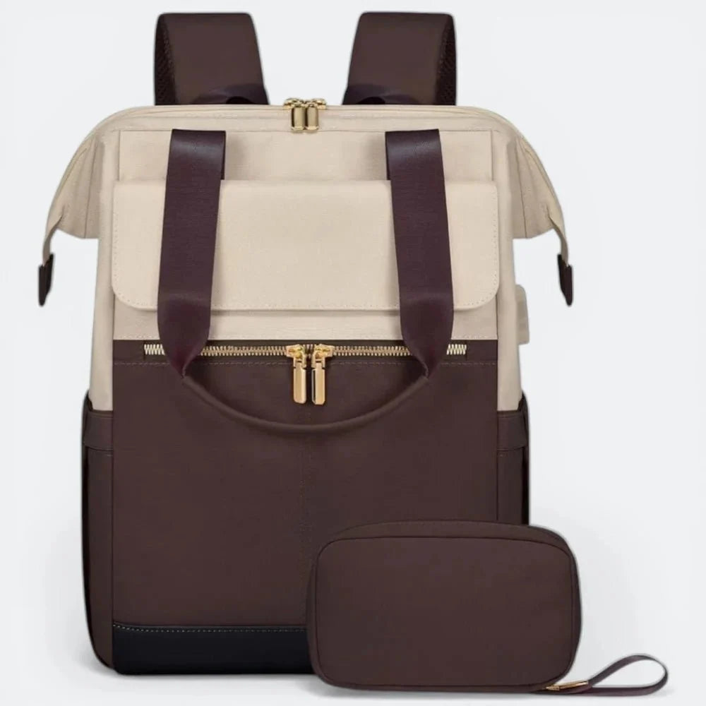 Sac à Dos Femme Voyage Léger Brun Aubergine - | AïtaVia