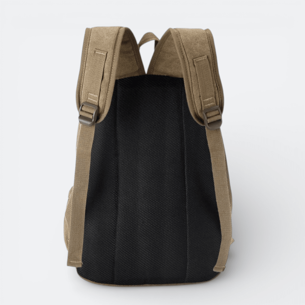 Sac à Dos Homme Toile Vintage Kaki Sombre - | AïtaVia