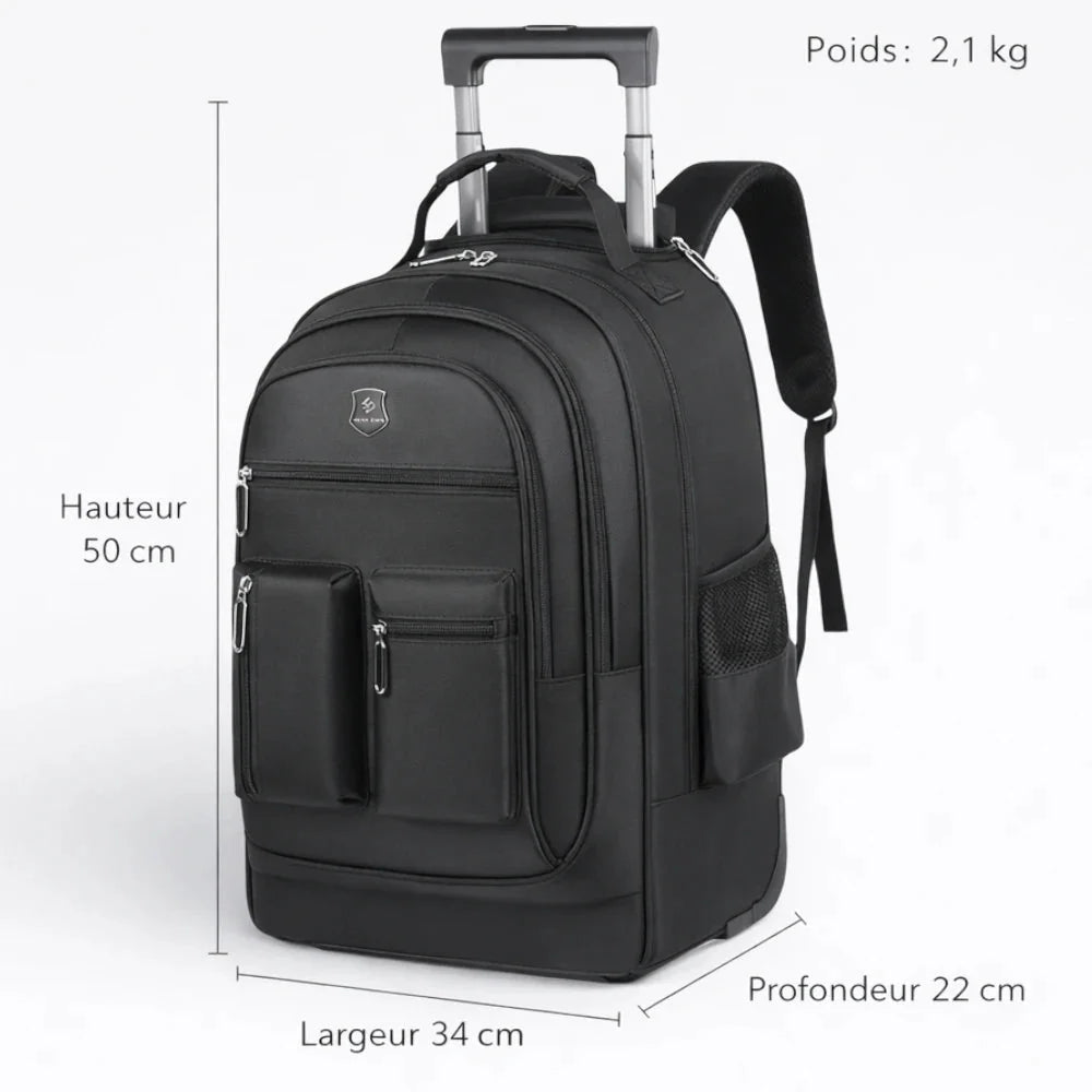 Sac à Dos Roulant Bleu Nuit - | AïtaVia
