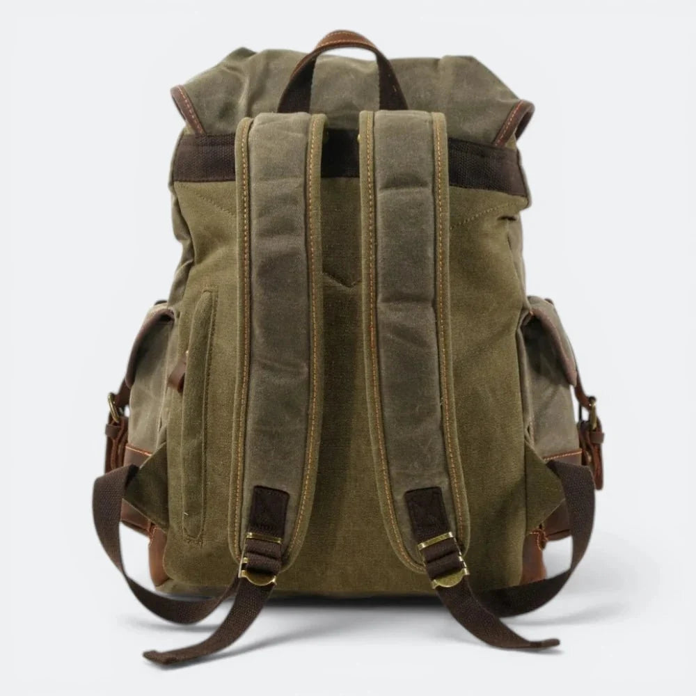 Sac à Dos Toile Vintage Homme Gris Charbon - | AïtaVia