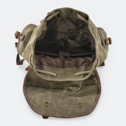 Sac à Dos Toile Vintage Homme Gris Charbon - | AïtaVia