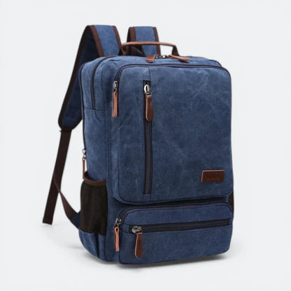 Sac à Dos Vintage en Toile pour Homme Bleu Gris - | AïtaVia