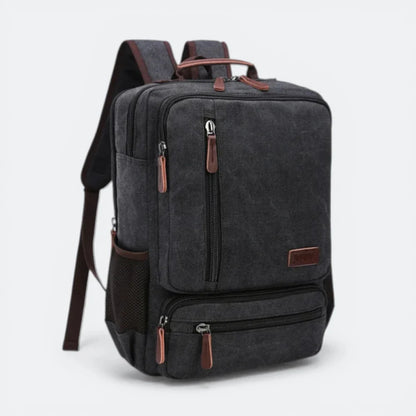 Sac à Dos Vintage en Toile pour Homme Gris Graphite - | AïtaVia