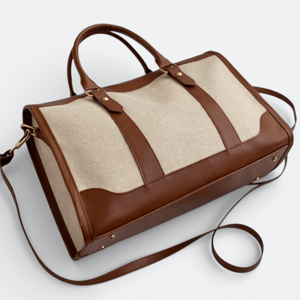 Sac à Main de Voyage Bandoulière sur l'Épaule Beige & Noir - | AïtaVia