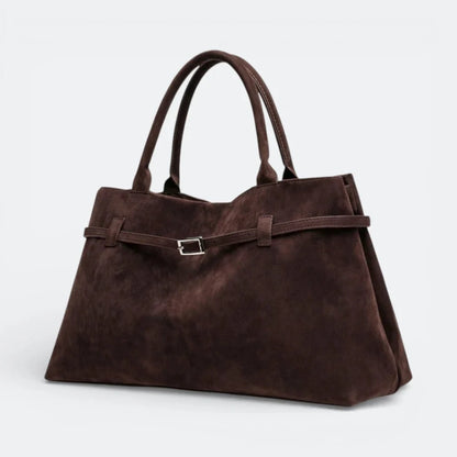 Sac à Main Fermeture Pression Brun Ébène - | AïtaVia