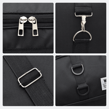 Sac Bandoulière Grand Format Homme Noir - | AïtaVia