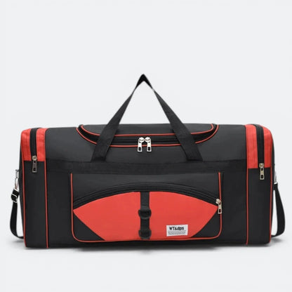 Sac Bandoulière Grand Format Homme Noir & Rouge - | AïtaVia