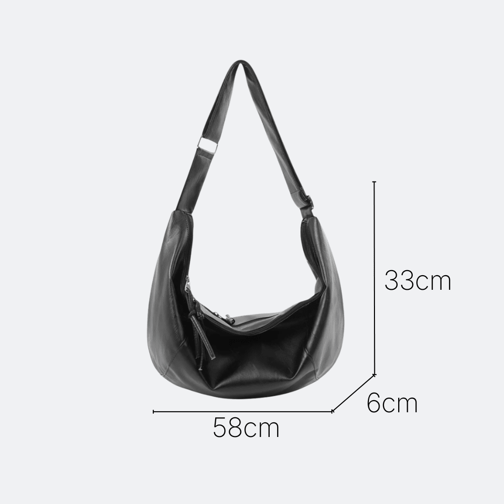 Sac Bandoulière Souple Homme Noir - | AïtaVia