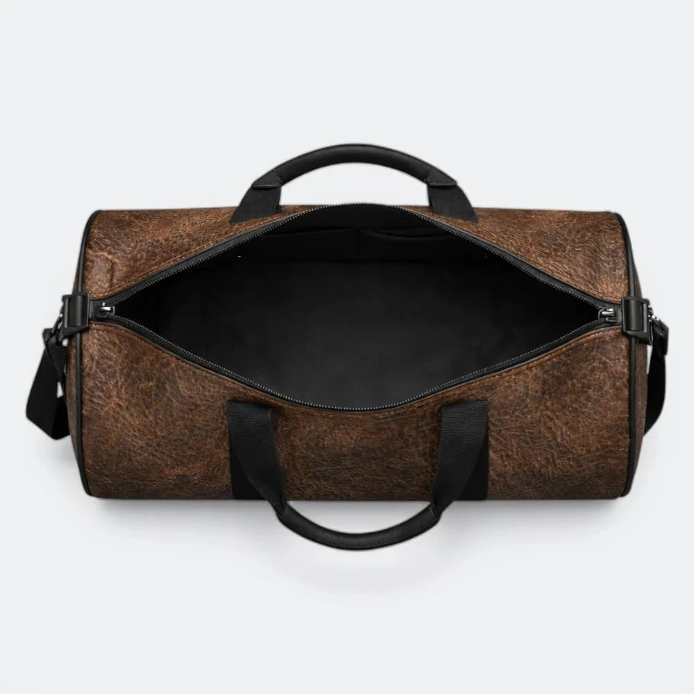 Sac de Sport Homme Cuir Marron Brun Café - | AïtaVia