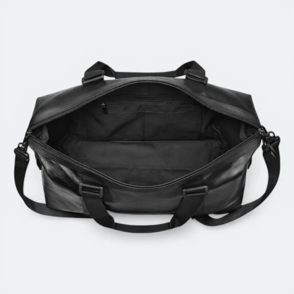 Sac de Sport Homme Cuir Noir Noir - | AïtaVia