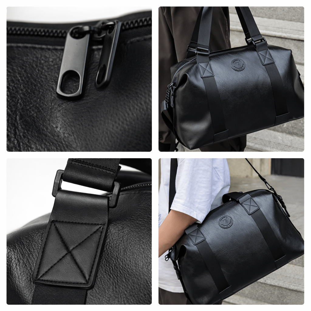 Sac de Sport Homme Cuir Noir Noir - | AïtaVia
