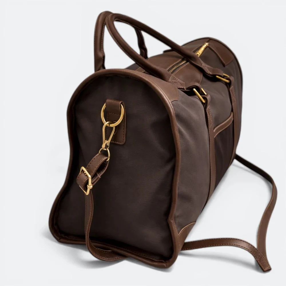 Sac de Voyage Cuir Femme Luxe Brun Patiné - | AïtaVia