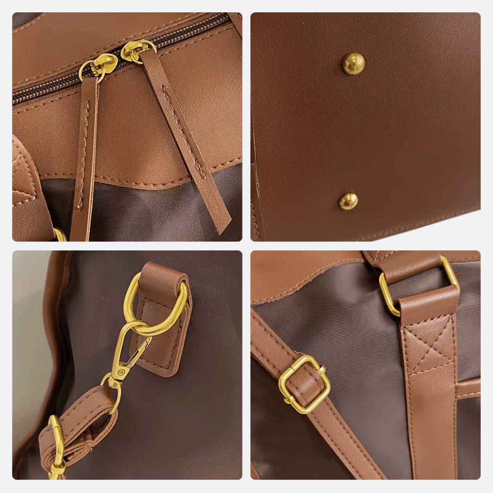 Sac de Voyage Cuir Femme Luxe Brun Patiné - | AïtaVia
