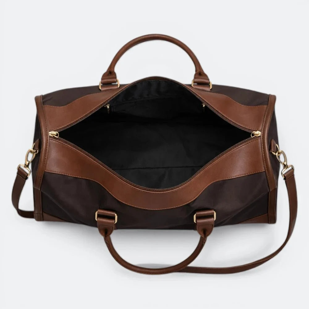 Sac de Voyage Cuir Femme Luxe Brun Patiné - | AïtaVia