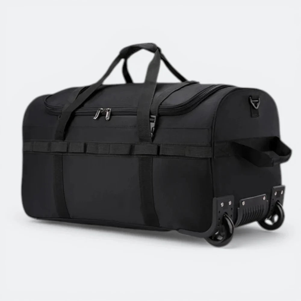 Sac de Voyage Polochon à Roulettes Noir & Bleu Gris - | AïtaVia