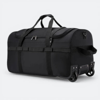 Sac de Voyage Polochon à Roulettes Noir & Bleu Gris - | AïtaVia