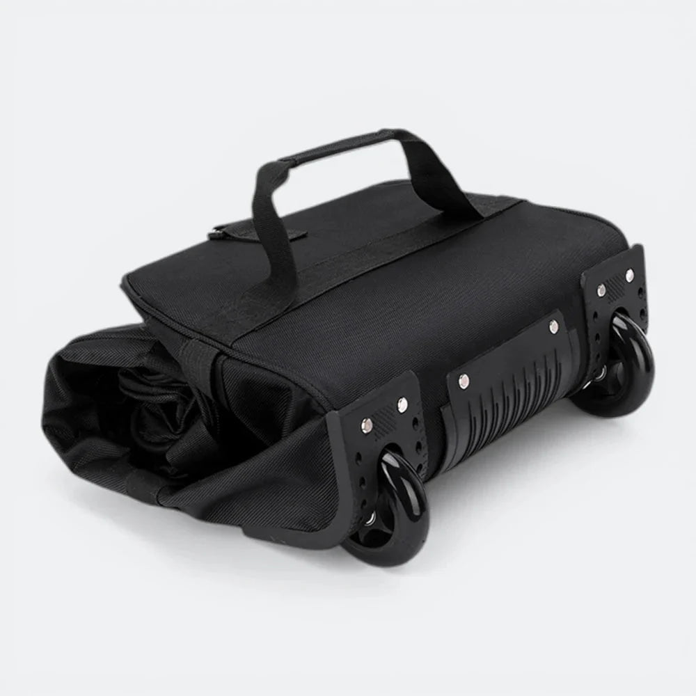 Sac de Voyage Polochon à Roulettes Noir & Bleu Gris - | AïtaVia