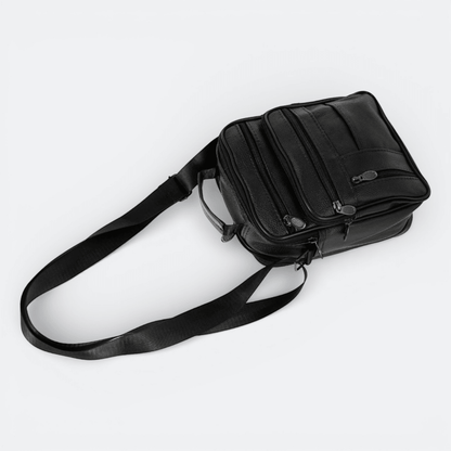 Sacoche Cuir à Bandoulière Homme Noir - | AïtaVia