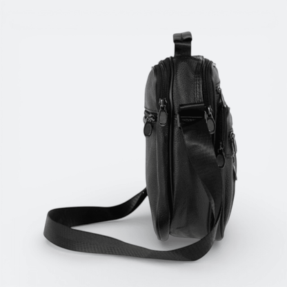 Sacoche Cuir à Bandoulière Homme Noir - | AïtaVia