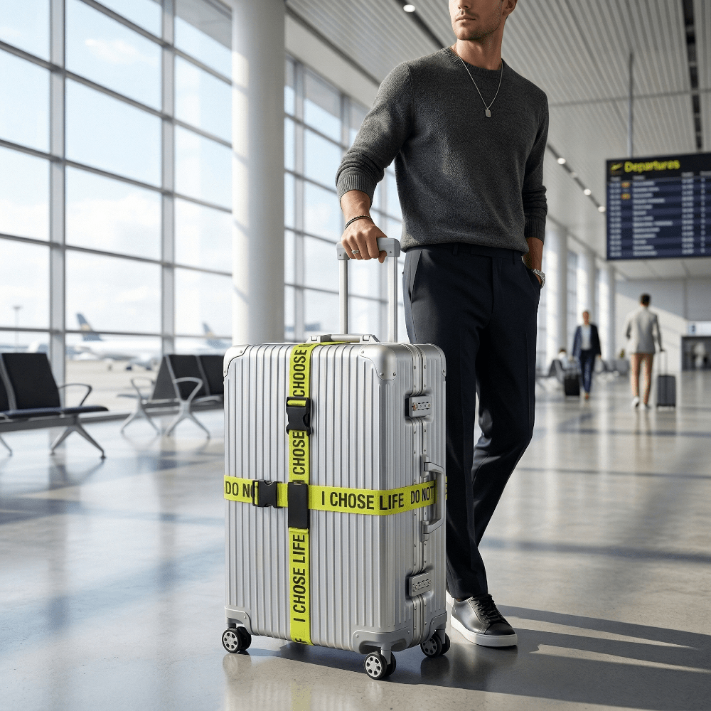 Sangle pour Valise avec Code Noir Charbon - | AïtaVia
