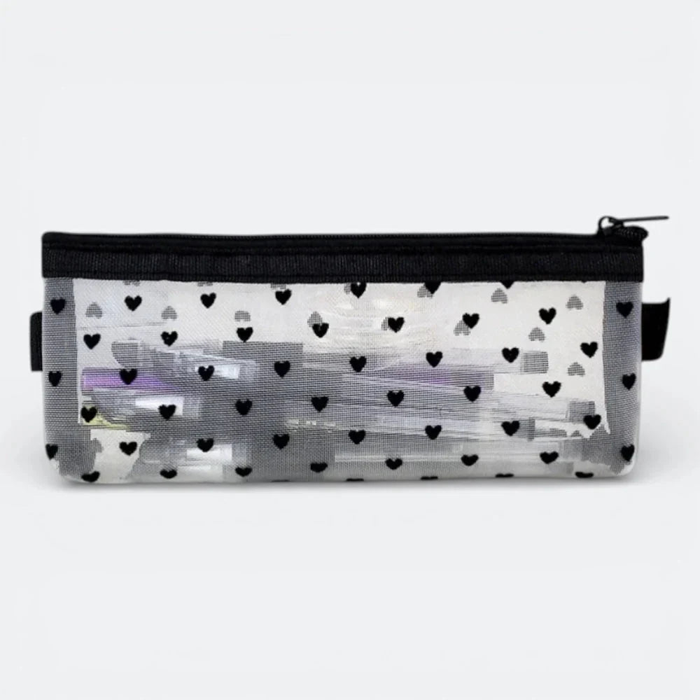 Trousse de Pinceaux Maquillage Cœurs Tulle Blanc - | AïtaVia