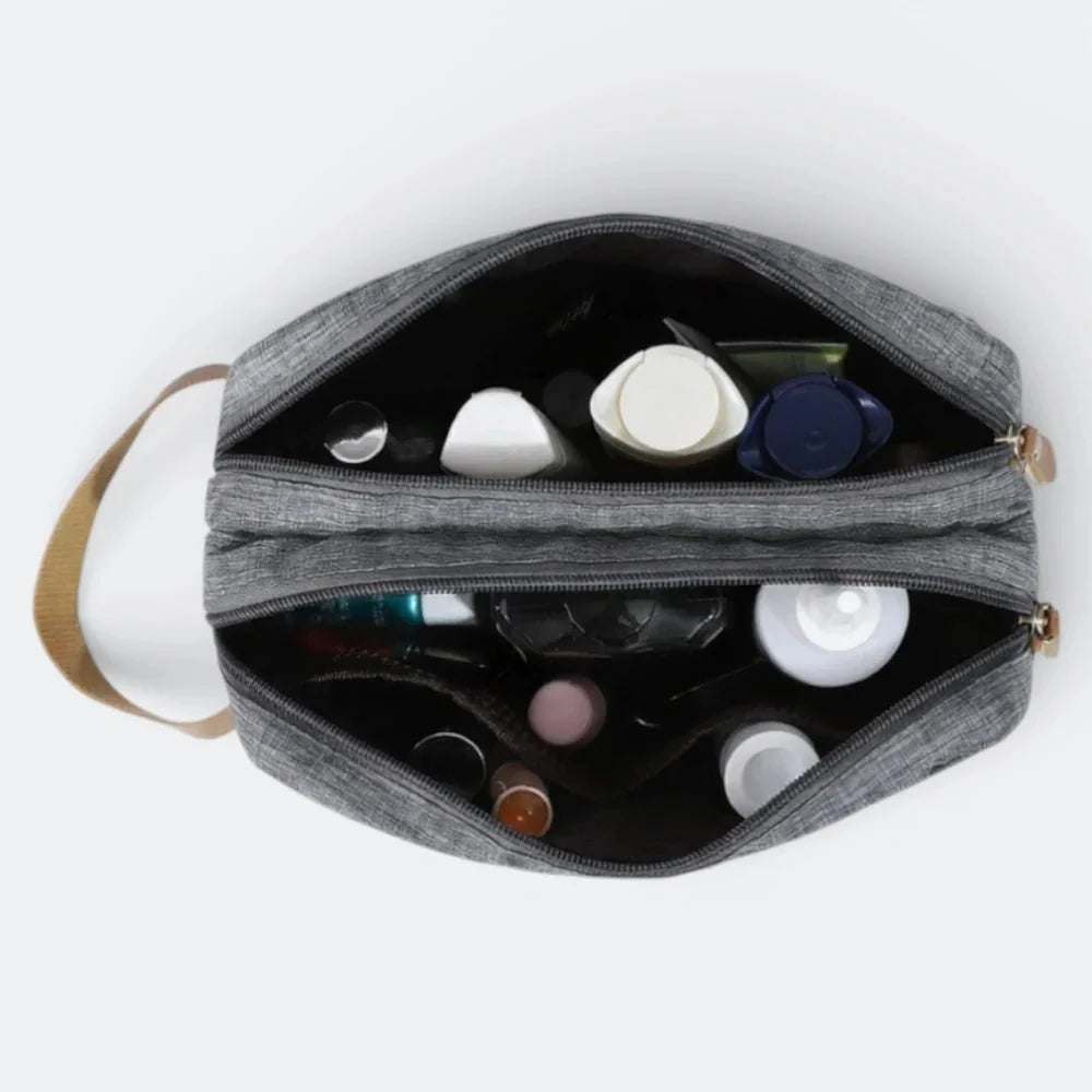 Trousse de Toilette avec Poignée Bleu Gris - | AïtaVia
