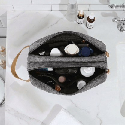Trousse de Toilette avec Poignée Bleu Gris - | AïtaVia
