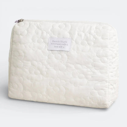 Trousse de Toilette Brodée Blanc Ivoire - | AïtaVia