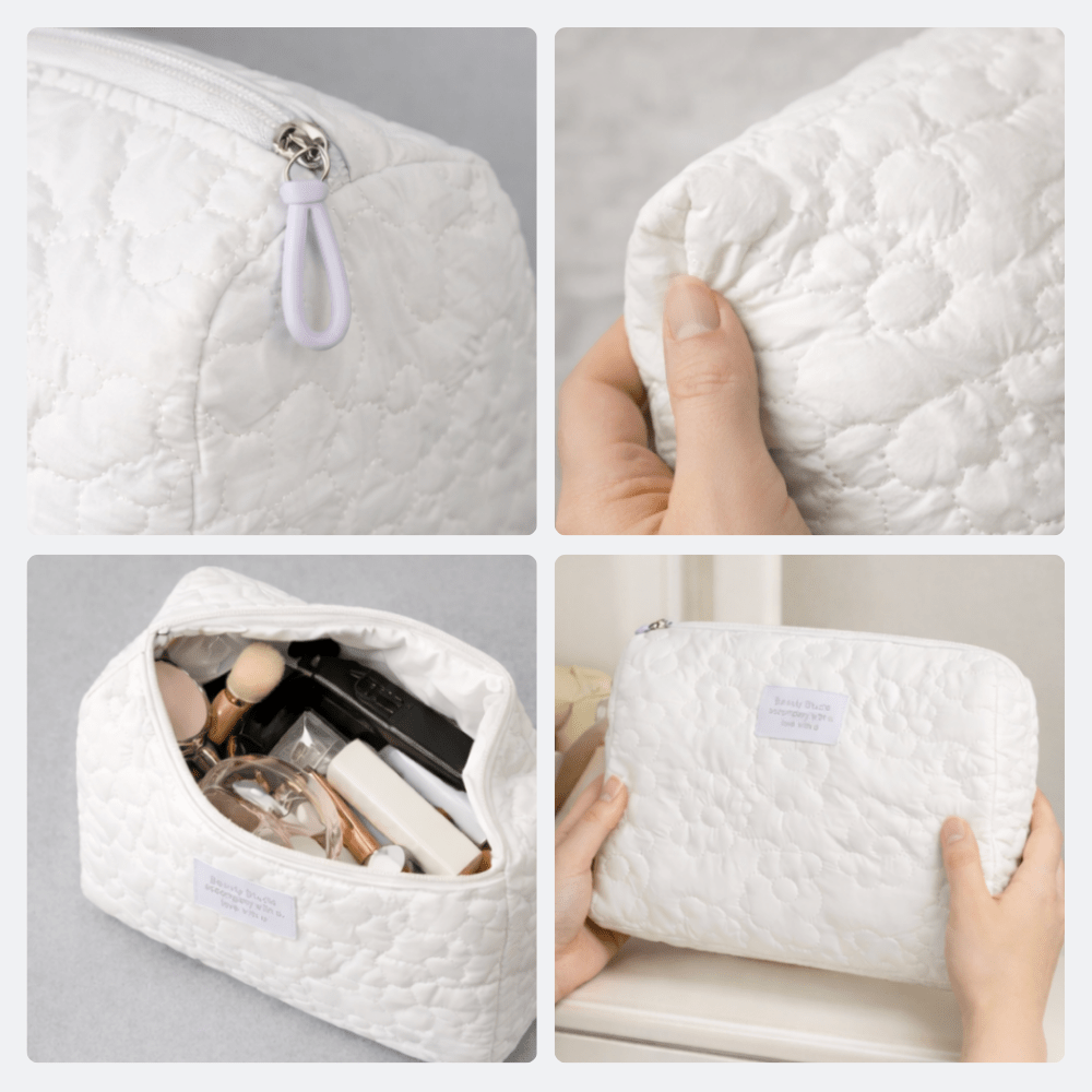 Trousse de Toilette Brodée Jaune Citron - | AïtaVia
