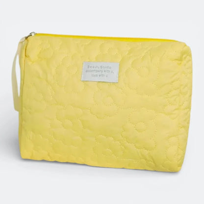 Trousse de Toilette Brodée Jaune Citron - | AïtaVia