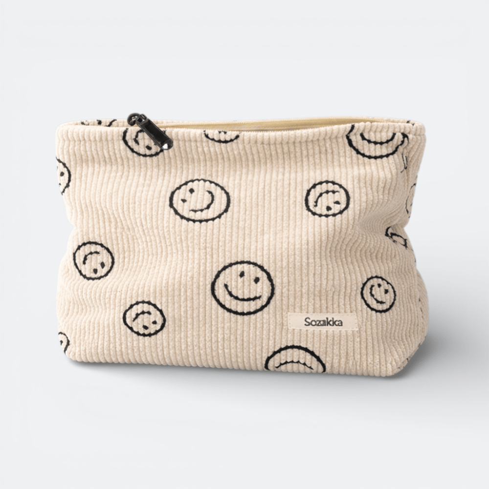 Trousse de Toilette pour Voyage Sourires Beige - | AïtaVia