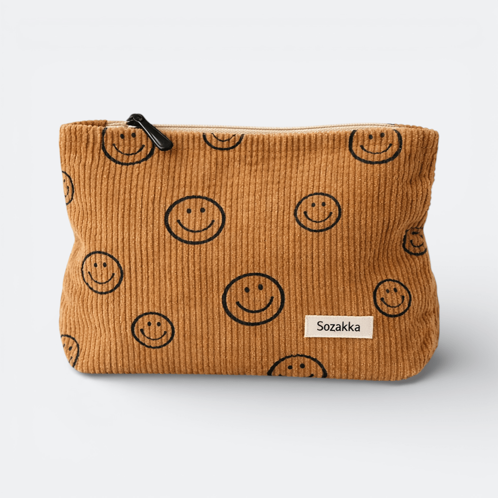 Trousse de Toilette pour Voyage Sourires Marron - | AïtaVia