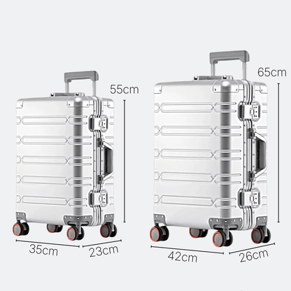 Valise a Roulettes Aluminium Rose Grisâtre - | AïtaVia
