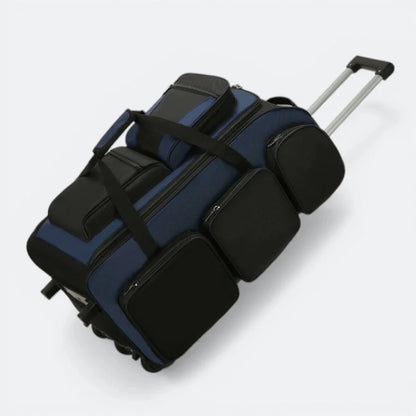 Valise à Trois Roues Bleu Profond - | AïtaVia