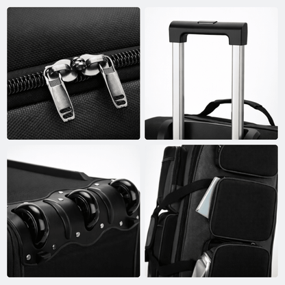 Valise à Trois Roues Noir Profond - | AïtaVia