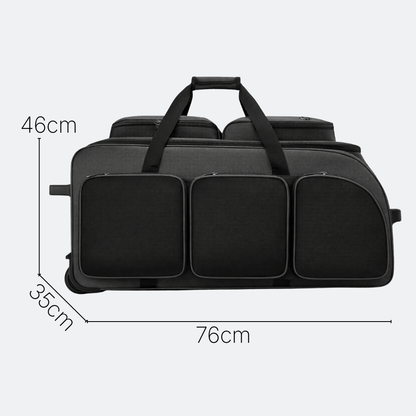 Valise à Trois Roues Noir Profond - | AïtaVia