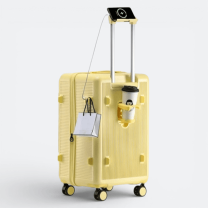 Valise avec Chargeur USB Bleu Ardoise Clair - | AïtaVia
